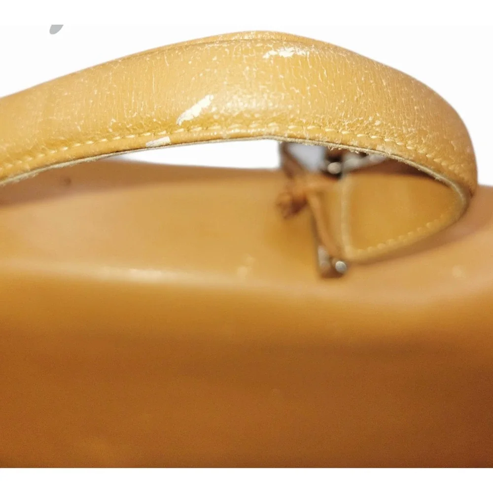 Lamarthe Paris Tan Leather Satchel Handbag Top Handle Bag - Picture 6 of 16